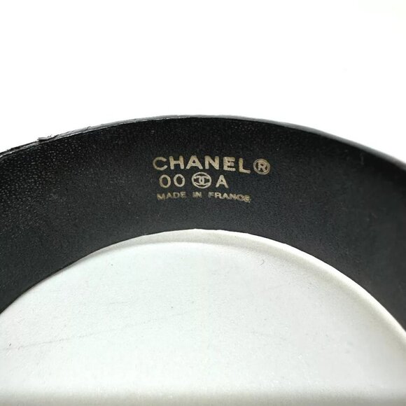 CHANEL CC Mark 00A Bracelet Gold Plated/Leather Black/GoldHardware - Picture 14 of 16